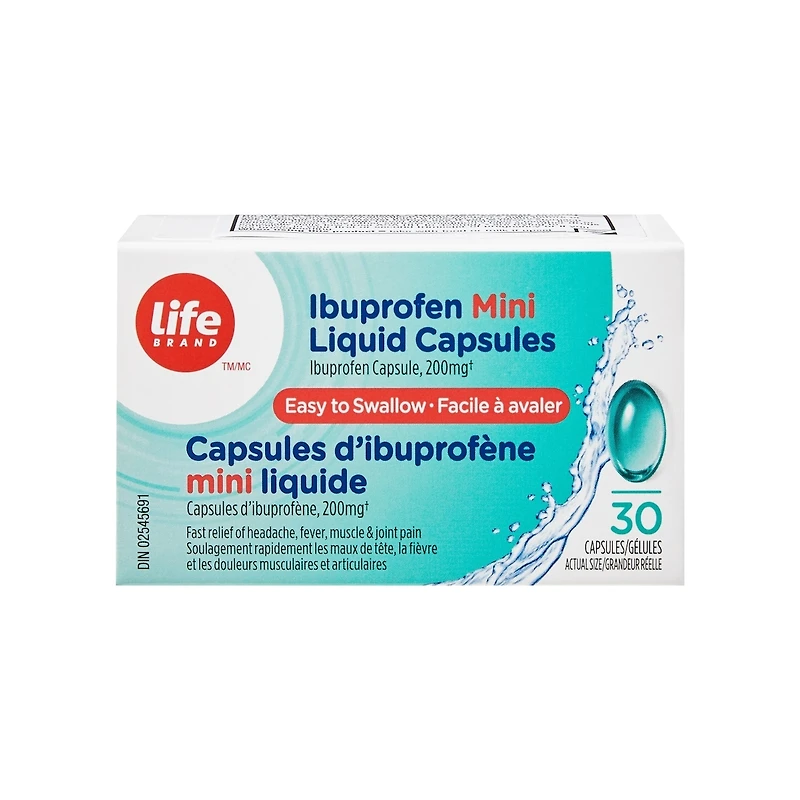 Capsules d’ibuprofène
mini liquide