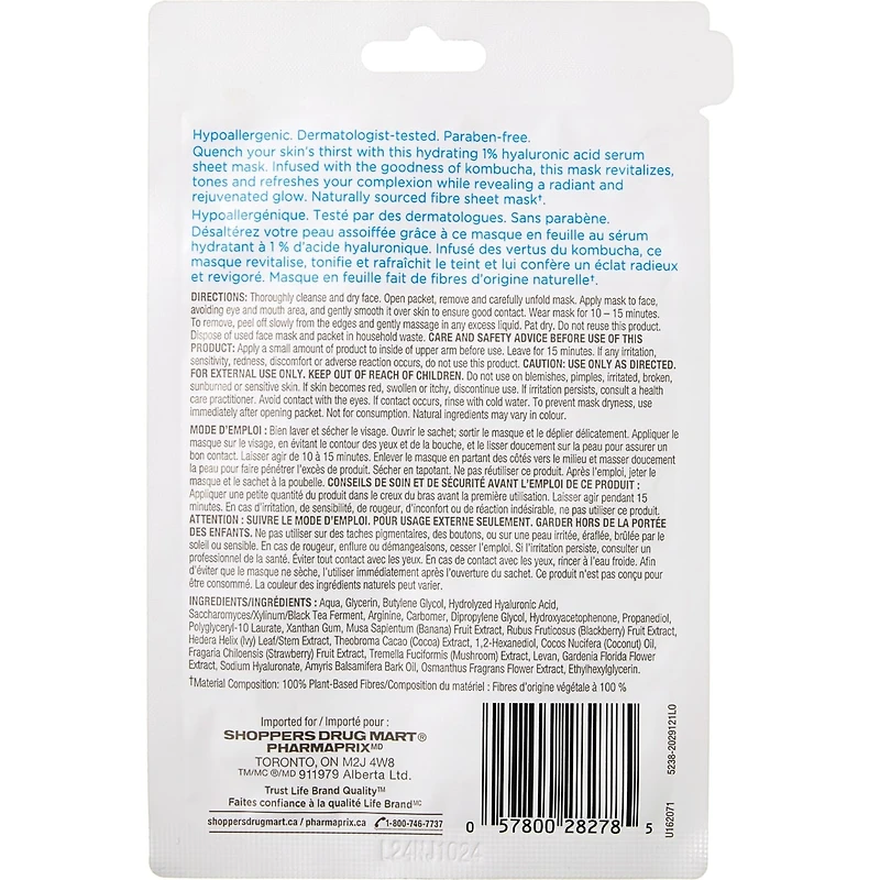 Hydrating Serum 1% Hyaluronic Acid Sheet Mask