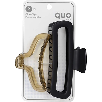2pk Xl Claw Clip Set Blk Clear