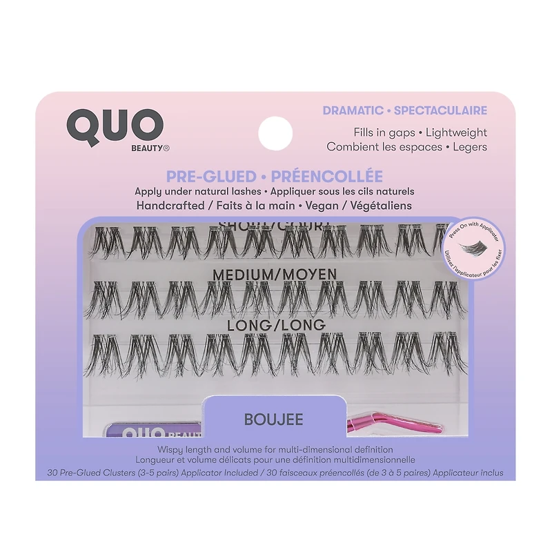 Cils Cluster Pré-Encollés Avec Outil Boujee