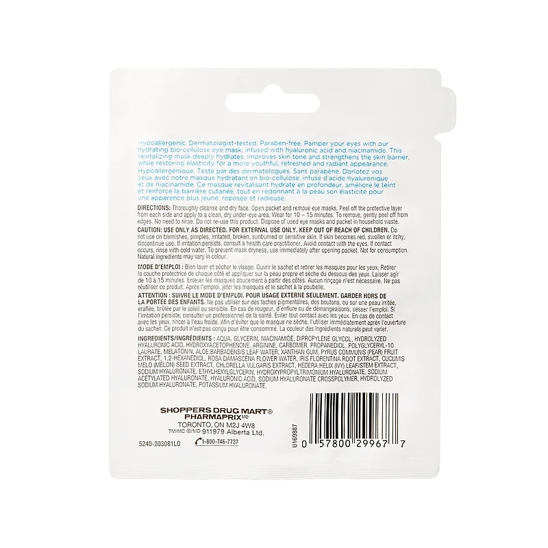 Bio-Cellulose Hydrating Under Eye Mask