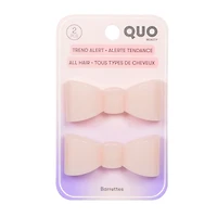 Barrette 2pk Bow Pink