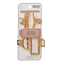 Claw Clip Metal 4pk Gold