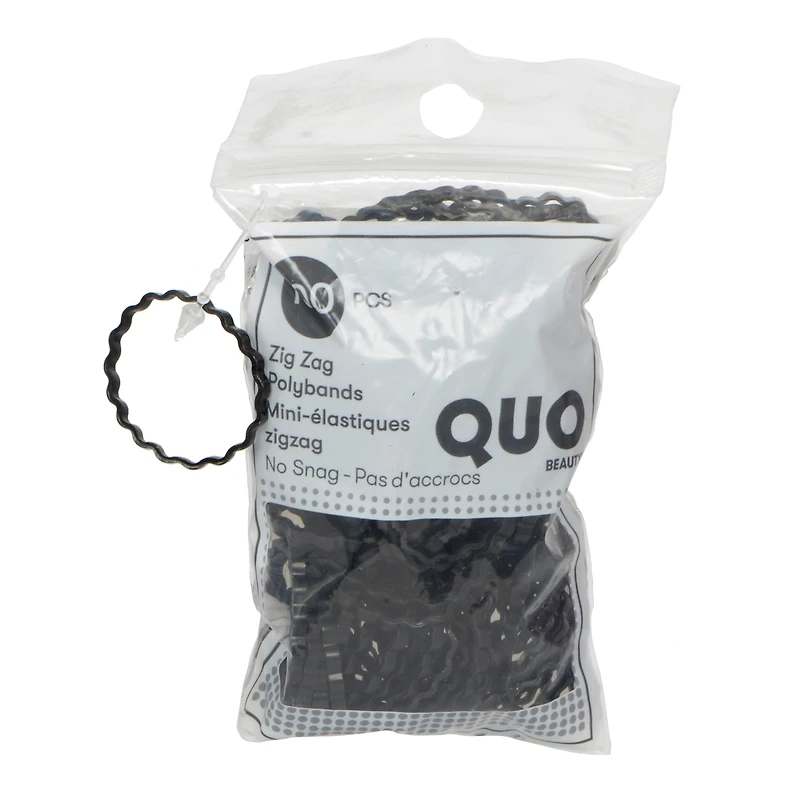 Pqt De 100 Élastiques Zigzag, Noir