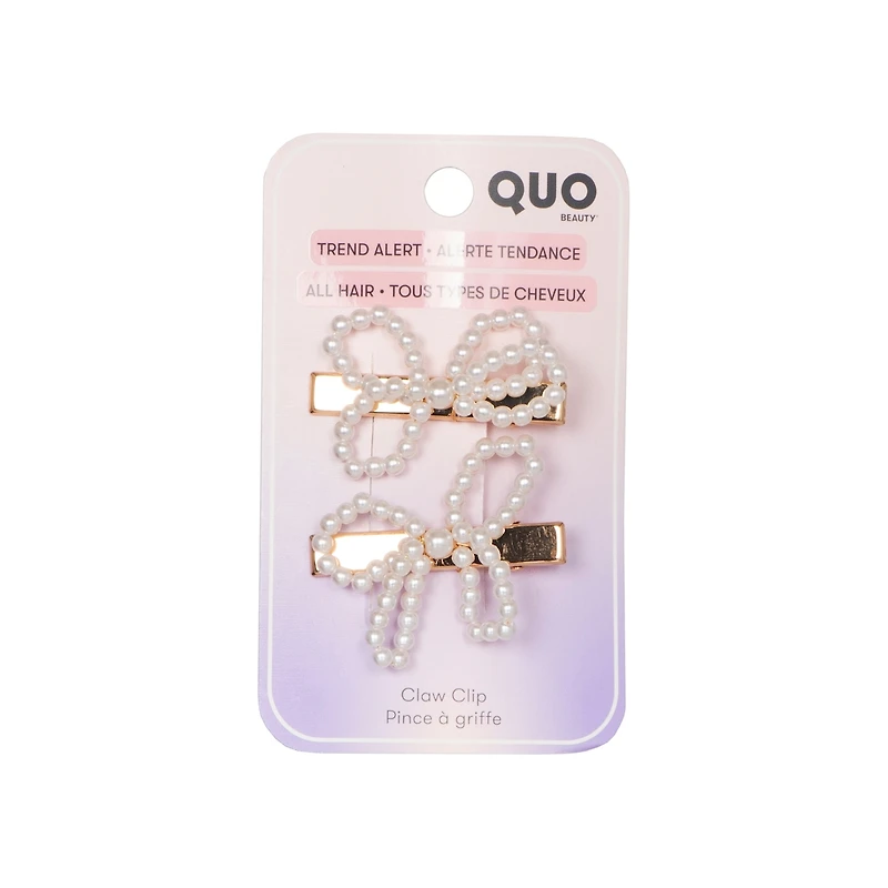 Pqt 2 Pinces De Coiffure Boucle Perle