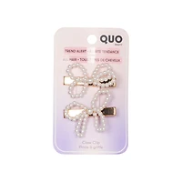 Pqt 2 Pinces De Coiffure Boucle Perle