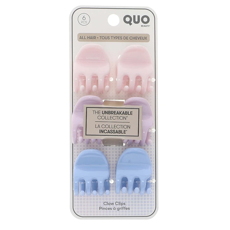 Unbreakable Claw Clip 6pk Pastel Assorted