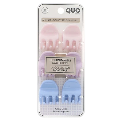 Paquet De 6 Pinces À Griffes Incassables, Pastel Assorti