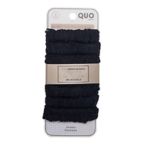 Paquet De 8 Élastiques Incassables Pour Cheveux Épais, Noir