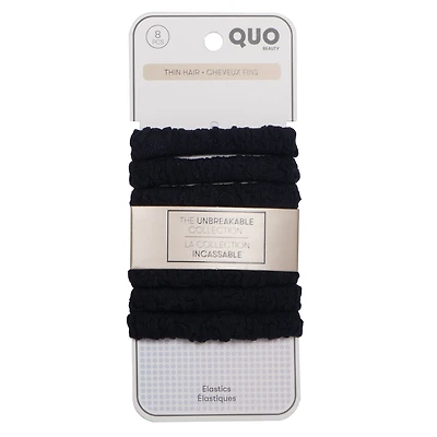 Unbreakable Elastic 8pk Thin Hair Type Black