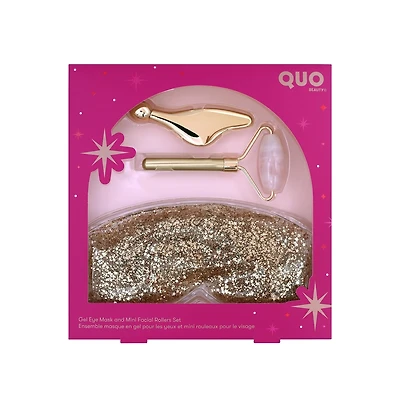 Gel Eye Mask and Mini Facial Rollers Set