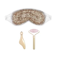 Gel Eye Mask and Mini Facial Rollers Set