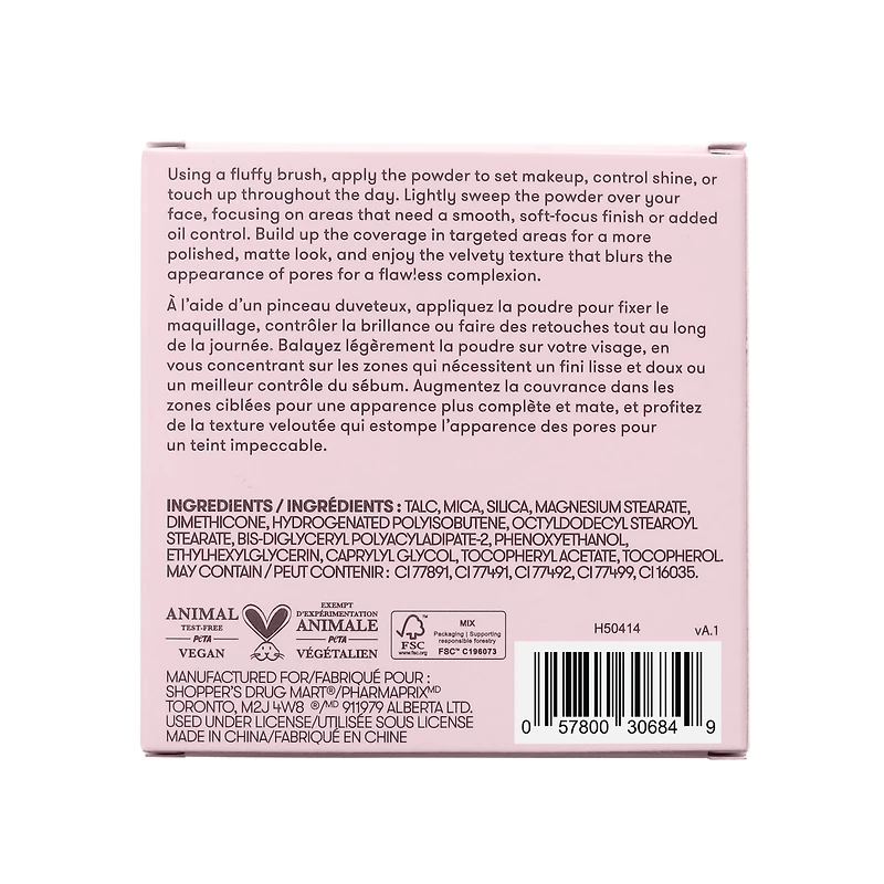 Poudre floutante mate et délicate