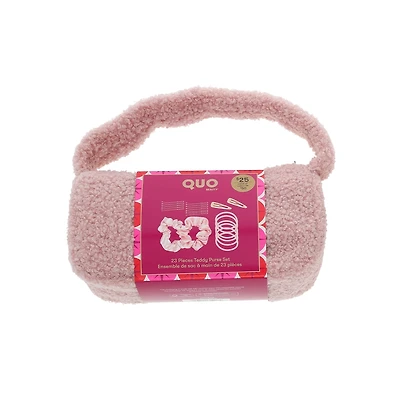 Sac À Main En Peluche Rose Avec 23 Accessoires Qb