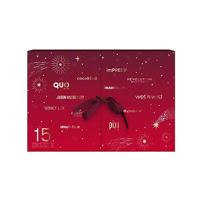 Calendrier de l'avent de marque exclusive 15 jours de beauté