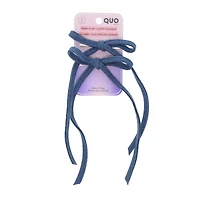 2pk Denim Skinny Bows