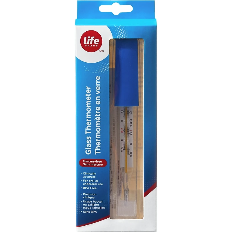 thermomètre en verre de Life Brand