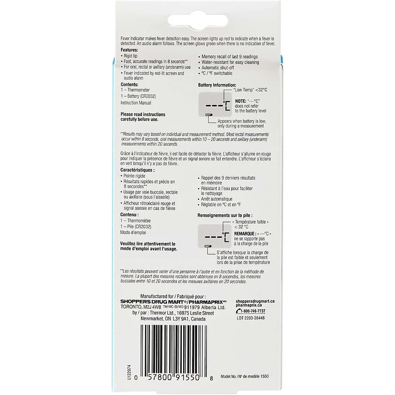 thermomètre numérique de Life Brand