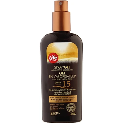 SprayGel with Instant Bronze Tint - SPF 15