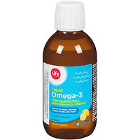 Liquide oméga-3  1250 mg AEP/ADH avec vitamine D3 1000 UI citron