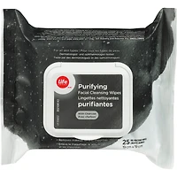 Lingettes nettoyantes purifiantes, avec charbon