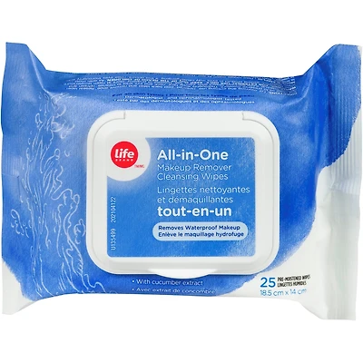All-in-1 Makeup Remover Cleansing Wipes with cucumber extract