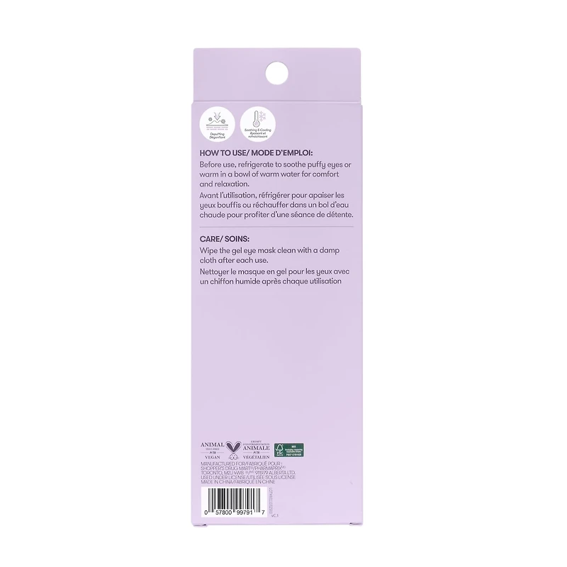 Masque de gel
pour les yeux