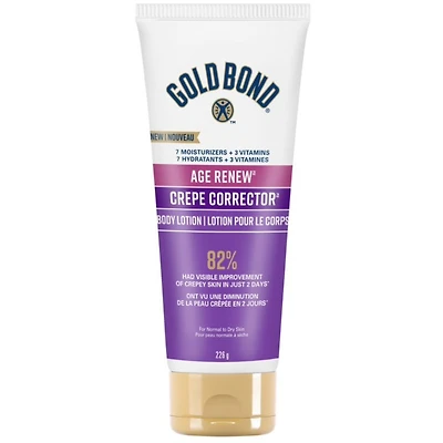 Age Renew Crepe Corrector Body Lotion - Visibly Firms, Tightens, Hydrates Dry, Crepey Skin - Formulated with 7 Moisturizers & 3 Vitamins - Omega Fatty Acids, Antioxidants, Botanicals