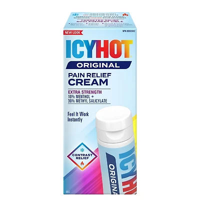 Icy Hot Crème analgésique extra forte, soulagement rapide des douleurs musculaires et articulaires causées par l'arthrite, les foulures et les entorses, salicylate de méthyle à 30%, menthol à 10%, tube de 85g