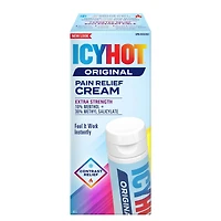 Icy Hot Crème analgésique extra forte, soulagement rapide des douleurs musculaires et articulaires causées par l'arthrite, les foulures et les entorses, salicylate de méthyle à 30%, menthol à 10%, tube de 85g