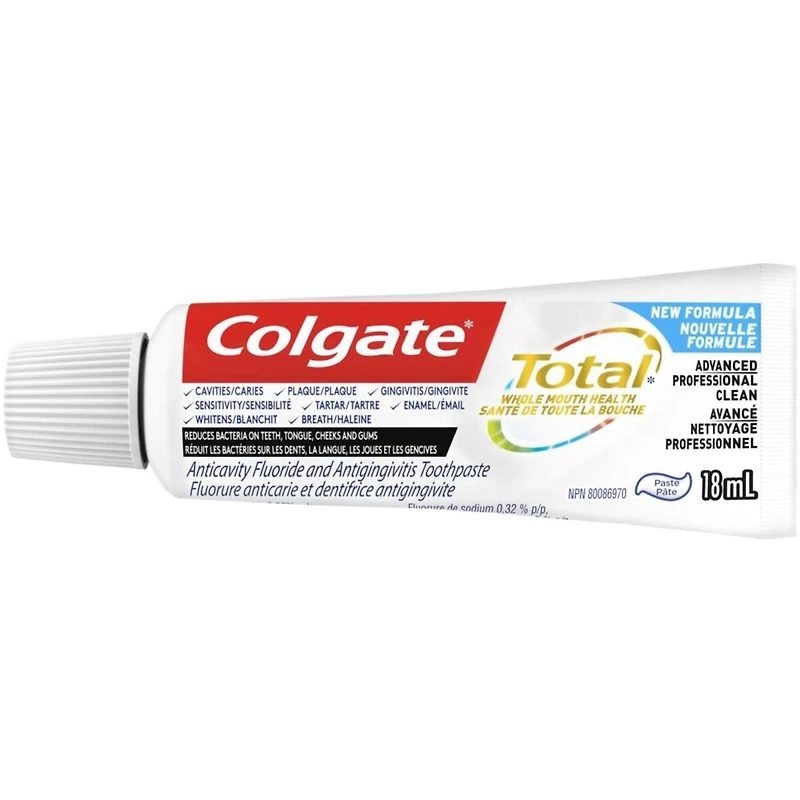 Dentifrice Colgate Total Avancé Nettoyage Professionnel, 18 mL