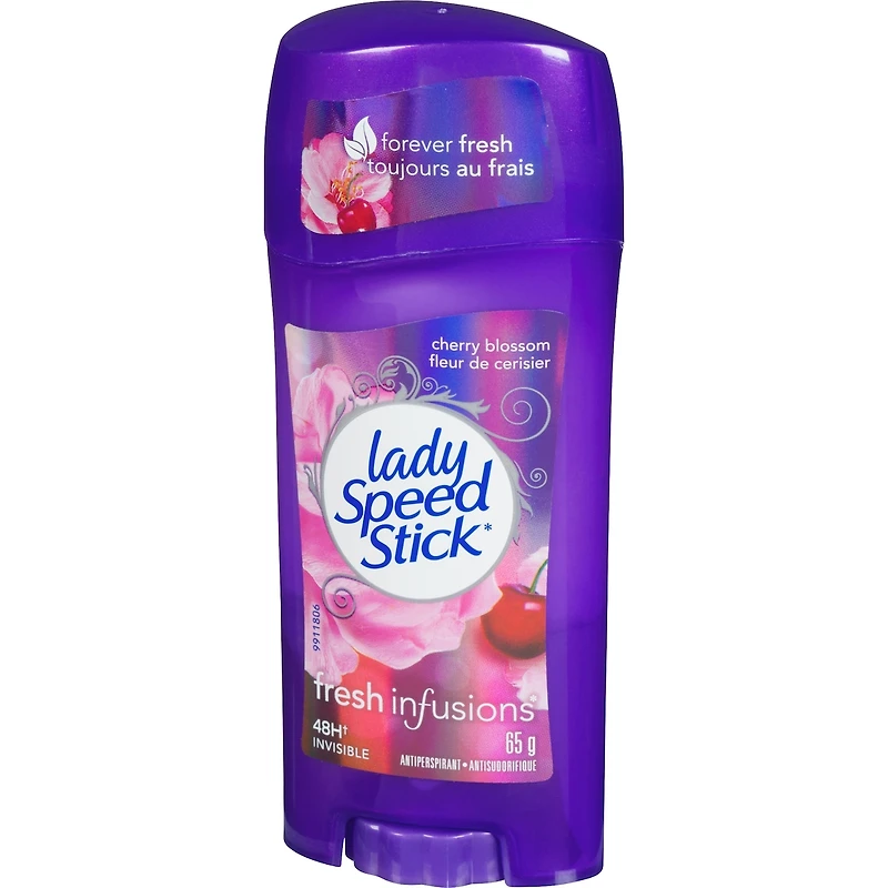 Lady Speed Stick Fresh Infusions Antiperspirant Deodorant Invisible Solid, Cherry Blossom