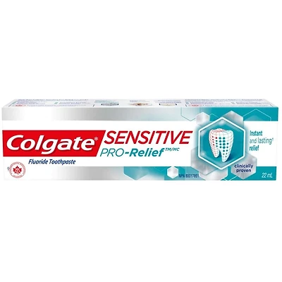 Dentifrice Colgate Sensitive ProRelief  Formule en pâte (22mL, paquet de 1)