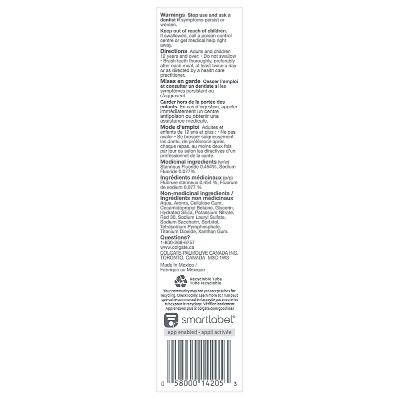Total Prevention Active Plus Dentifrice Nettoyage en Profondeur, Menthe