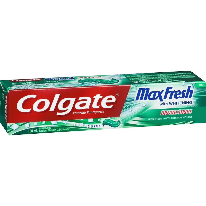 Colgate Max Fresh Toothpaste with Mini Breath Strips, Clean Mint  150mL