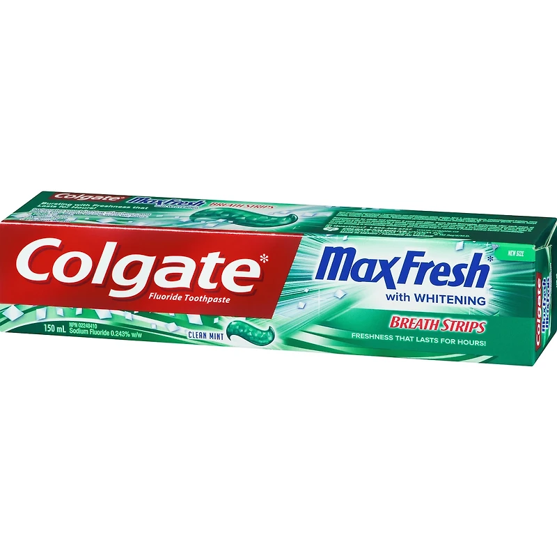 Colgate Max Fresh Toothpaste with Mini Breath Strips, Clean Mint  150mL