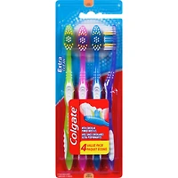Paquet écono de 4 brosses à dents souples Colgate Extra Clean