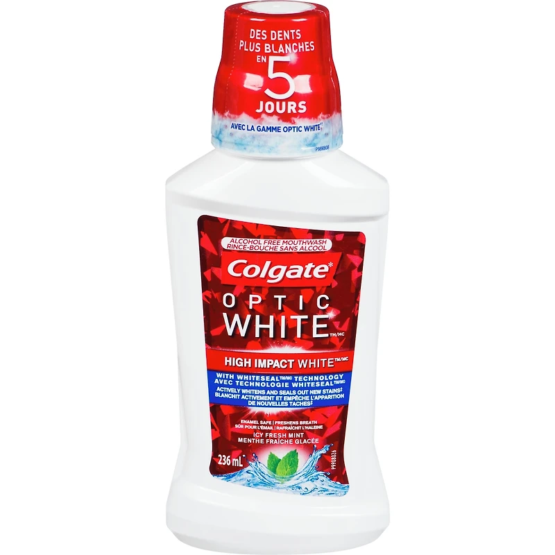 Colgate Optic White Icy Fresh Mint Alcohol Free Mouthwash