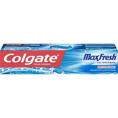 Colgate Max Fresh Toothpaste with Mini Breath Strips, Cool Mint  150 mL