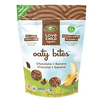 Bouchées collation chocolat + banane Oaty Bites Love Child Organics
