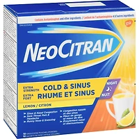 NeoCitran Extra Fort Rhume et sinus Nuit – Citron
