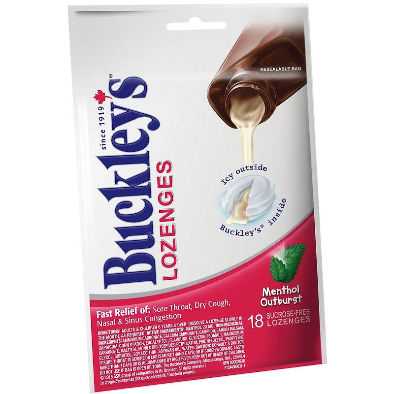 PASTILLES BUCKLEY'S Menthol Choc
