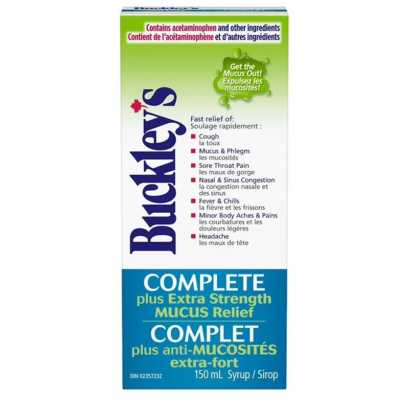 Buckley's®  Mucus Relief Cough Cold & Flu Syrup Sucrose-Free 150mL