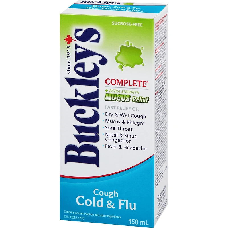 Buckley's®  Mucus Relief Cough Cold & Flu Syrup Sucrose-Free 150mL