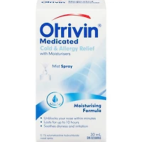 OTRIVIN Soulagement due rhume et des allergies avec hydrants.  Vaporisateur