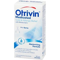OTRIVIN Soulagement due rhume et des allergies avec hydrants.  Vaporisateur