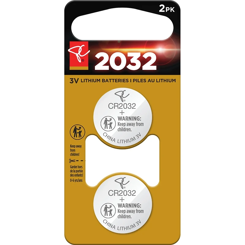 Lithium Watch Batteries 2032 2-Pack