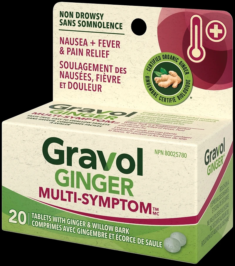 Ginger Multi-Symptom Cold and Fever Tablets with Willowbark