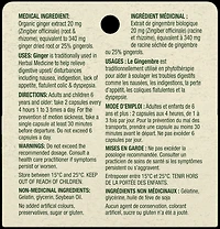 Ginger Non-Drowsy Liquid Gel Capsules