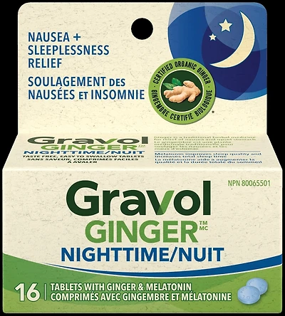 Gingembre Comprimés Pour La Nuit avec Mélatonine